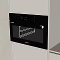 Modern BOSCH Built in Oven Kitchen Appliance With White Cabinets And Interior Design