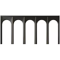 Black Console Table With Arched Legs Modern Design For Home Decor 3d model