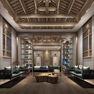 New Chinese Room Hotel Business Suite 3d model