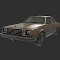 Old Brown Two Door Car With Rusty Aged Body And Vintage Classic Design