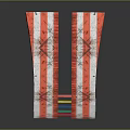 Ski Jump Ramp Equipment With Red White Striped Curved Structure And Metal Supports