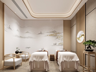 New Chinese Massage Hall Traditional Chinese Massage Hall 3d model