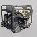 Heavy Duty Industrial Generator With Mobile Wheels And Control Panel For Power Supply