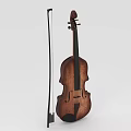 Professional Wooden Acoustic Violin With Bow For Musical Performance And Practice