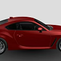 Sleek Red Toyota Sports Car With Two Door Coupe Design And Alloy Wheels