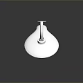 Polished Metal Shower Head With Round Spray Face And Modern Design For Bathroom Use