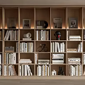 Modern Bookcase Bookshelf Books Book Ornaments 3d model