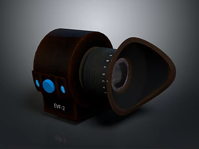 Practical Brown BF2 Daily Life Product Featuring Blue Buttons And Compact Design 3d model