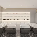 Stylish Modern Beauty Hair Salon Interior With Comfortable Chairs Mirrors And Bright Lighting