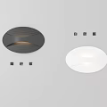 Modern Black and White Oval Wall Sconces with Sleek Contemporary Lighting Design