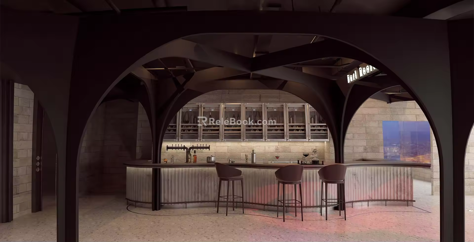 INDUSTRIAL LOFT BAR 3d model