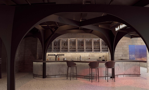 INDUSTRIAL LOFT BAR 3d model