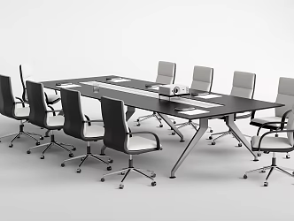 Modern Conference Tables and Chairs 3d model