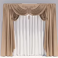 European-style curtains 3d model