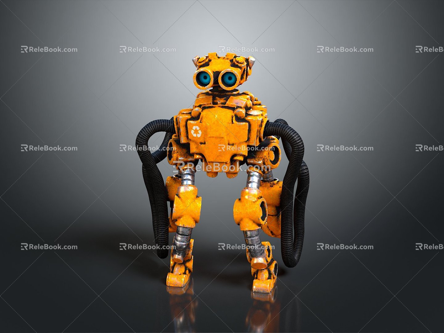 Industrial Robot Single Wheel Robot Double Wheel Robot Robot Robot Assistant Small Robot 3d model