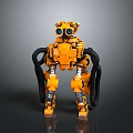 Industrial Robot Single Wheel Robot Double Wheel Robot Assistant Small Robot 3d model