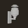 Modern White Wall Light With Textured Design On Beige Wall And Warm Glow