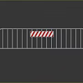 Metal Safety Fence With Red And White Striped For Construction Site Protection