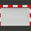 Sturdy Sports Equipment Football Goal With Red And White Frame And Net