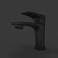 Modern Sleek Faucets In Black White Silver For Bathroom Kitchen Use 3d model