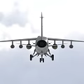 Military Fighter Jet Flying In Sky With Armaments