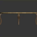 Decorative Round Wooden Dining Table with Intricate Carved Patterns and Elegant Curved Legs