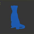 Golden Weasel Like Animal Statue In Standing Posture On Dark Reflective Surface