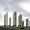 Residential area 3d model