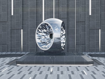 Modern Urban Sculpture 3d model