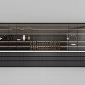 Modern Wine Cabinet With Glass Door And Wine Bottles Storage Design