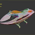 Modern Silver And Orange Jet Ski With Streamlined Design And Black Seat