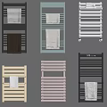 Modern towel rack heater radiator 3d model