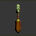 Decorative Potted Tree With Green Leaves Red Fruits And Visible Roots In Square Transparent Container