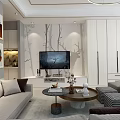 Modern Apartment Simple Apartment Model Room Space 3d model
