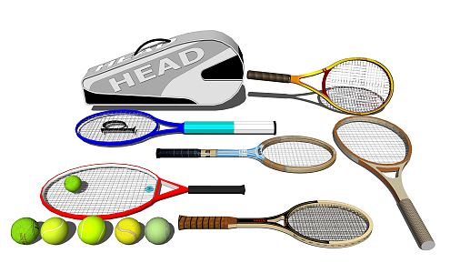 modern tennis racket tennis 3d model