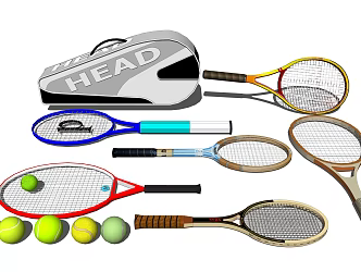 modern tennis racket tennis 3d model