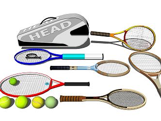 modern tennis racket tennis 3d model