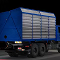 TATRA Blue Functional Truck With Silver Cargo Bed And Six Wheels 3d model