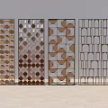 Modern partition screen hollow partition 3d model