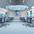 modern classroom 3d model