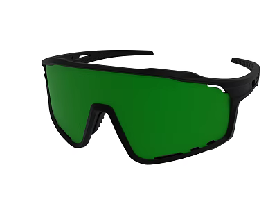 Protective Safety Goggles With Black Frame And Green Lens For Eye Protection 3d model