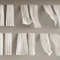 White Curtains Various Elegant Hanging Styles Soft Drapery Display With Lightweight Fabric