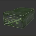 Green Household Utility Box With Digital Display And Portable Carry Handle Design