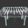 Wooden Foosball Table With Green Surface Red Blue Players And Sturdy Legs