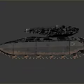 Modern Military Vehicle With Camouflage Armor And Heavy Duty Tracks Design