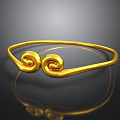 Elegant Gold Fashion Ring With Double Spiral Decorative Design For Accessories