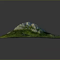 Serene Garden Landscape With Lush Green Vegetation Rolling Mountain Peaks And Water Elements