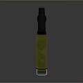 Military Weapon 3D Rendered Model With Olive Green Body And Gray Metal Components