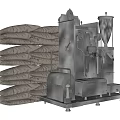 modern coffee machine roasting machine electrical machinery motor sack coffee bean roasting machine 3d model