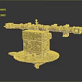 Vintage Military Weapon With Long Barrel Circular Base And Mechanical Components